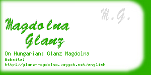 magdolna glanz business card